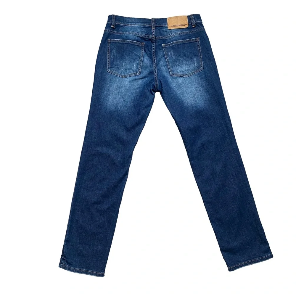 Union Bay Slim Boyfriend Straight Leg Distressed/Ripped Jeans 5